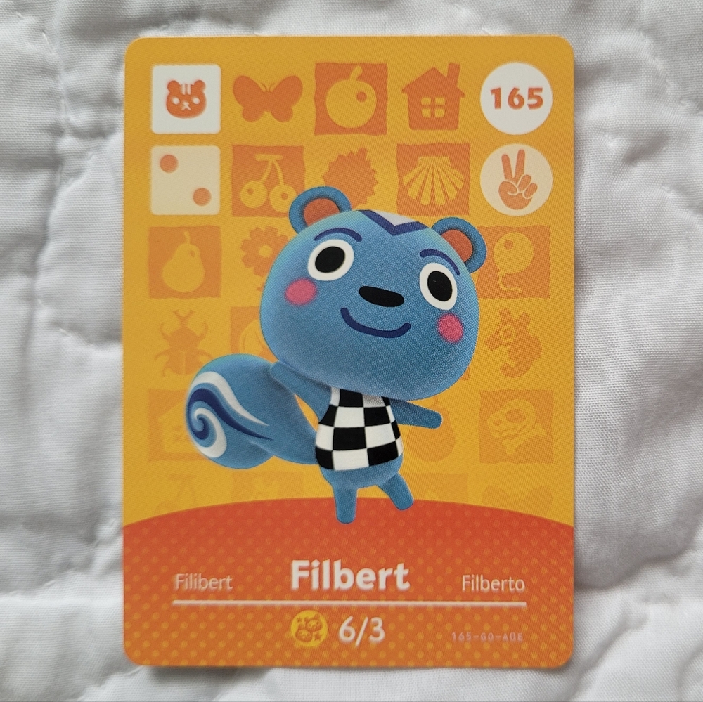 2/$20 🍀 #165 Filbert Animal Crossing Amiibo Card